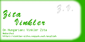 zita vinkler business card